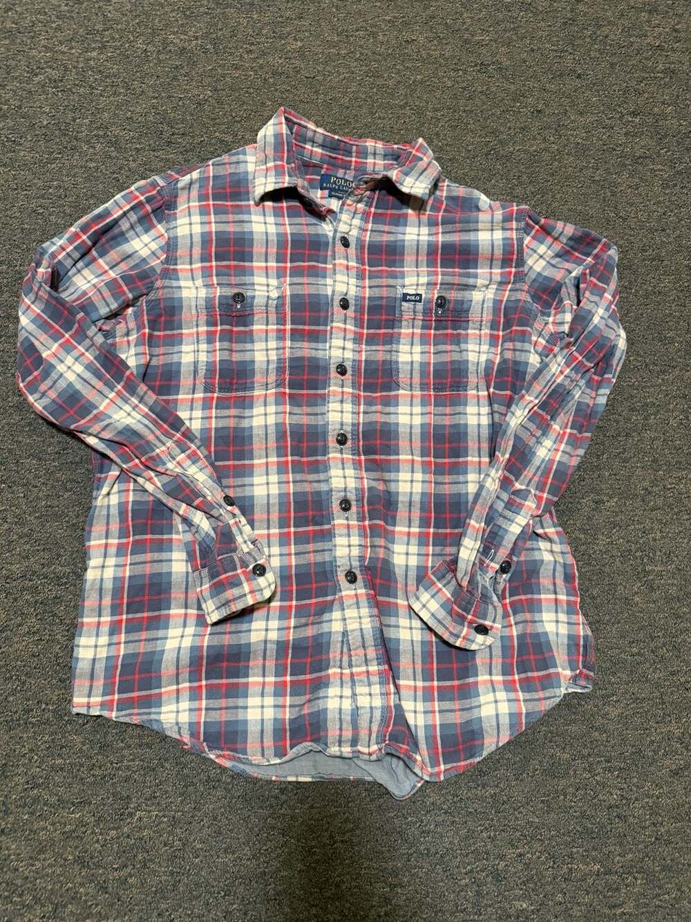 Polo Ralph Lauren Classic Fit Plaid Flannel Shirt Size Large